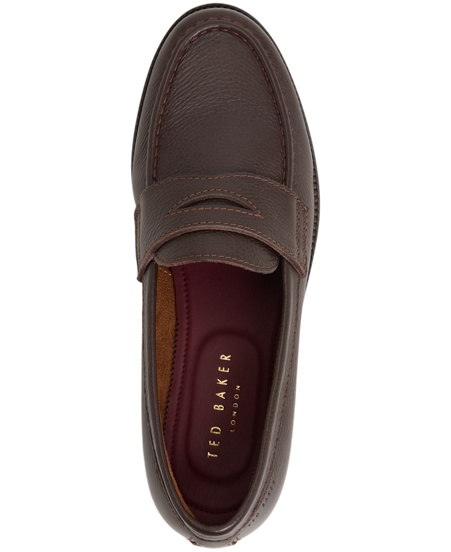 Мужские туфли Ted Baker Parliament Dress Loafer, цвет: Тёмный коричневый — фото 4