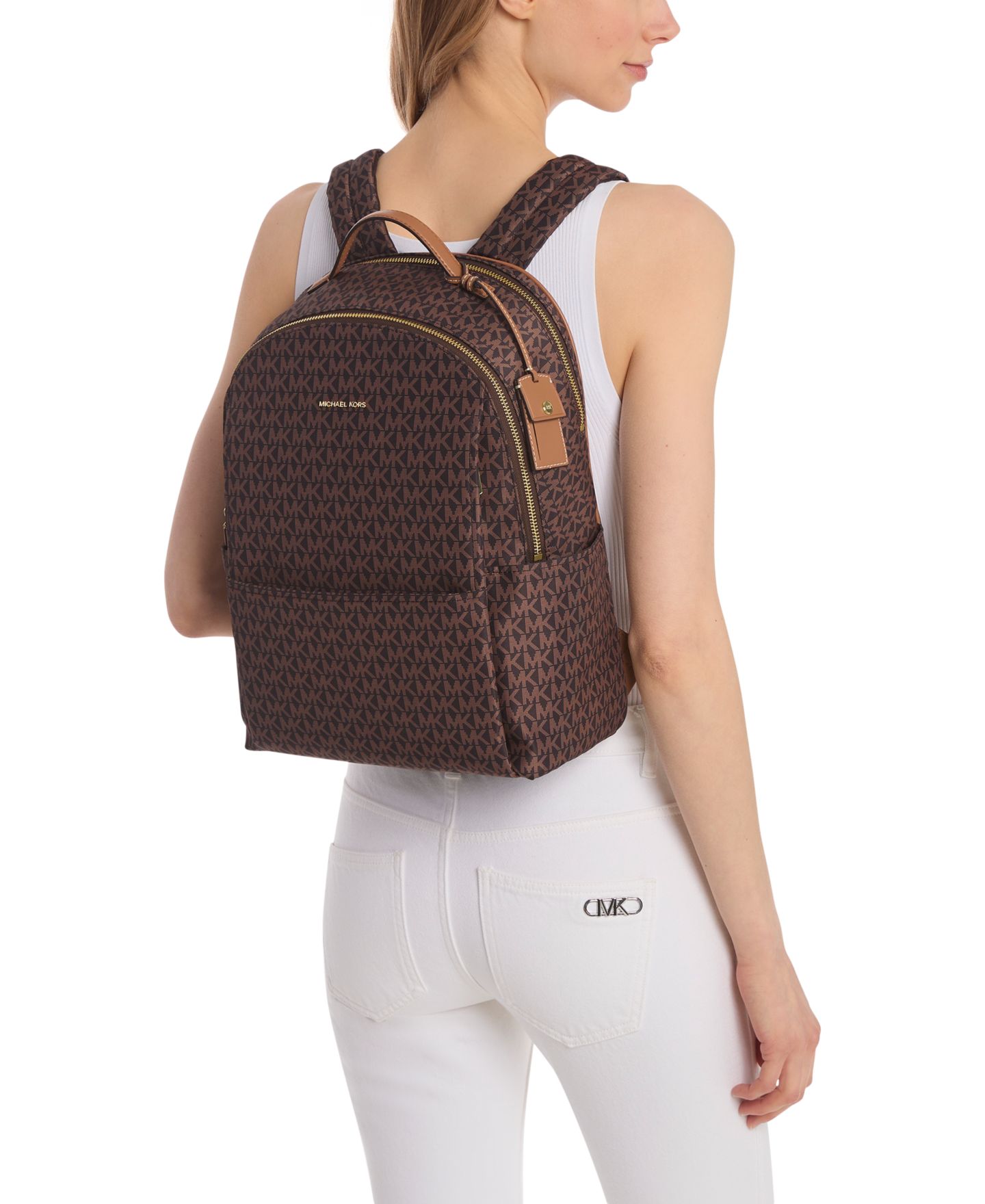 Рюкзак Michael Kors Sable Large Signature Logo, цвет: Коричневый — фото 2