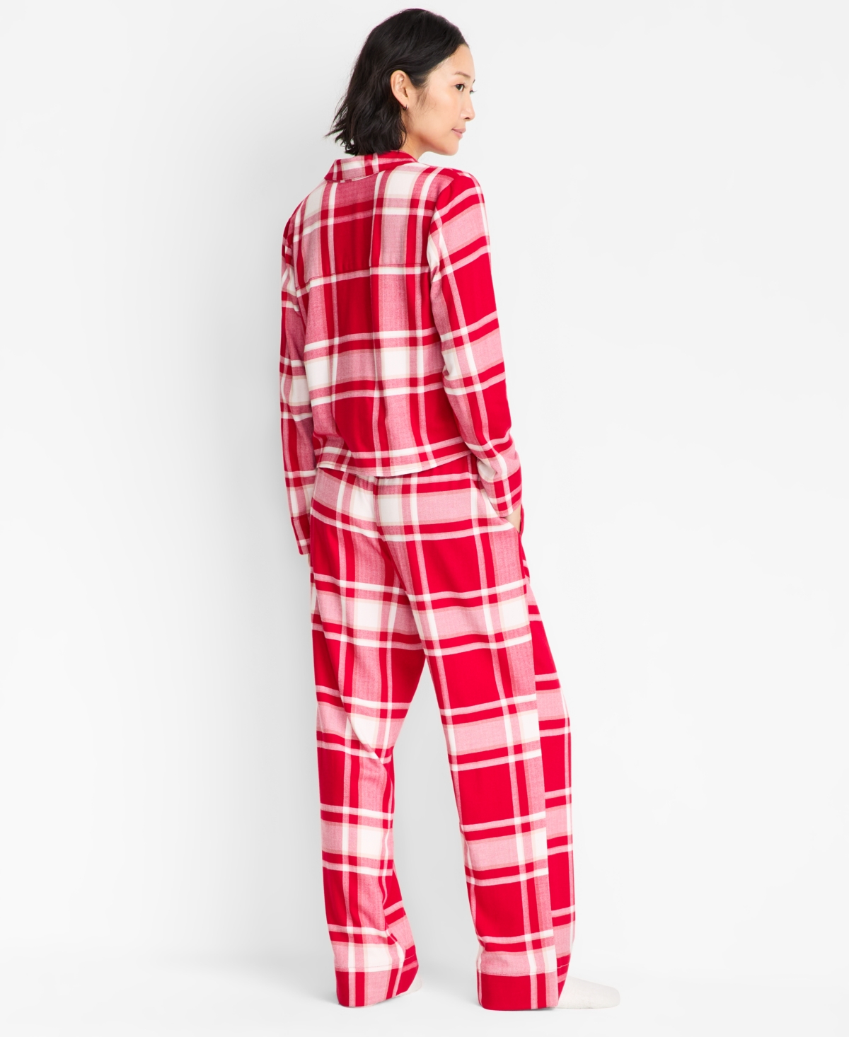 State Of Day Women's Flannel Pajama Set, Macy's Exclusive In Multi