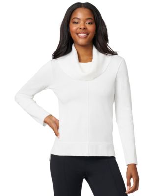 Women's Ribbed Stitch Cowl-Neck Sweater