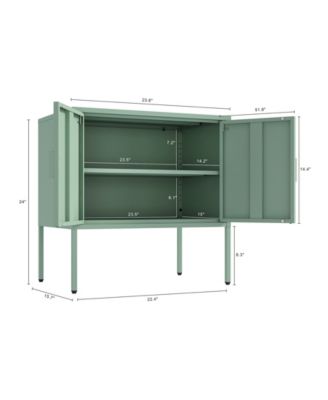 Ava 23.6" Modern 2-Shelf Accent Cabinet