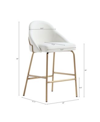 Gracie 38" Leatherette Upholstered Counter Stool