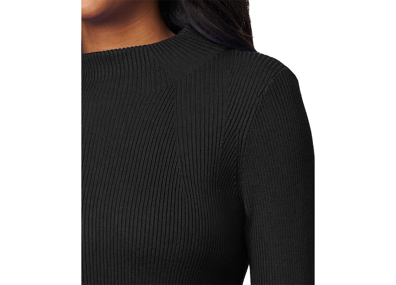 Women's Mock-Neck Rib-Knit Sweater