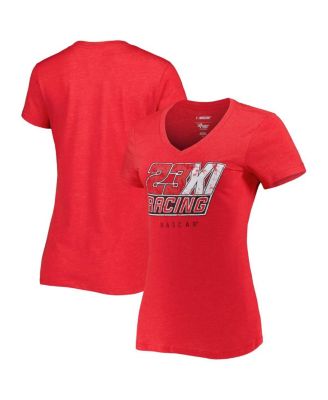 G-III 4Her by Carl Banks - Women's Red 23XI Racing Bump Run V-Neck T-Shirt