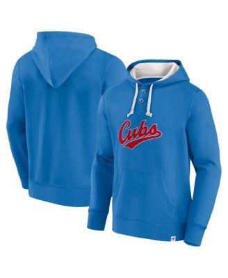 Fanatics - Men's Royal Chicago Cubs Plan for Adversity Henley Fleece Pullover Hoodie