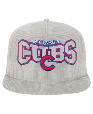 Men's Gray Chicago Cubs Corduroy Golfer Snapback Hat