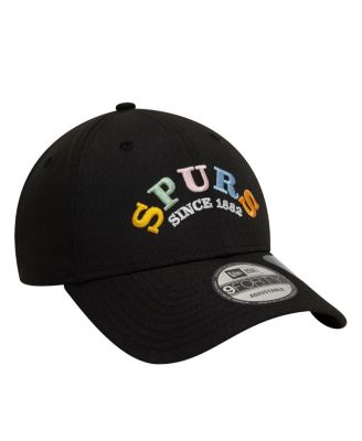 Men's Black Tottenham Hotspur Rainbow Wordmark Adjustable 9FORTY Hat