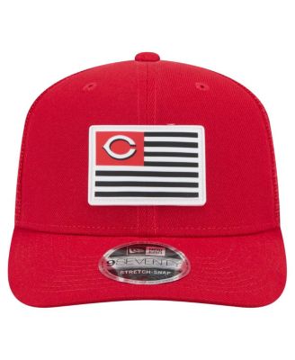 Men's Red Cincinnati Reds Flag 9SEVENTY COOLERA Stretch-Snap Hat