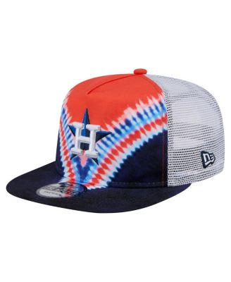 New Era - Men's Houston Astros Tie-Dye Golfer Trucker Adjustable Hat