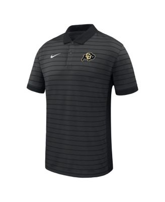 Men's Black Colorado Buffaloes 2025 Early Season&nbsp;Coaches Sideline Victory Stripe Performance Polo Shirt