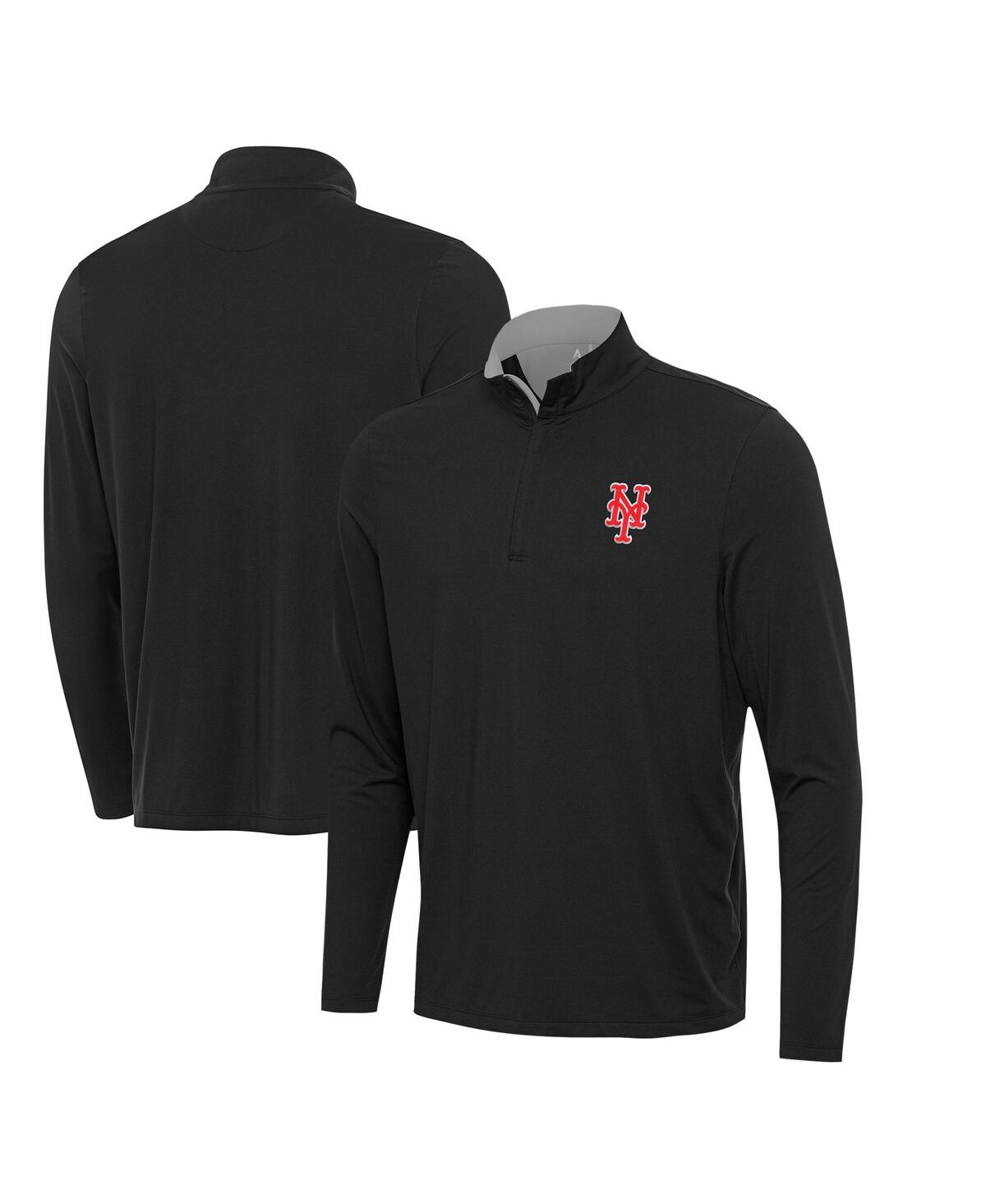 Men's Black New York Mets Content Quarter-Zip Sweatshirt - Black