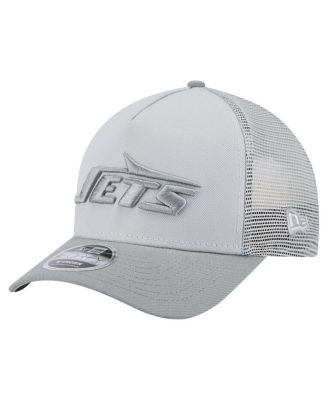 New Era - Men's Gray New York Jets Domain A-Frame Trucker 9FORTY Adjustable Hat