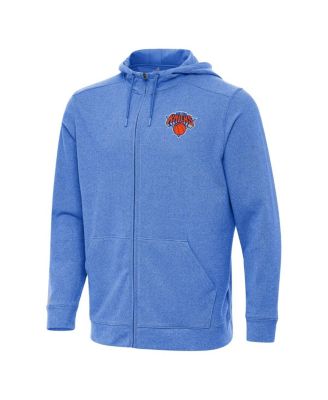 Men's Heather Blue New York Knicks Effortless Full-Zip Hoodie Jacket