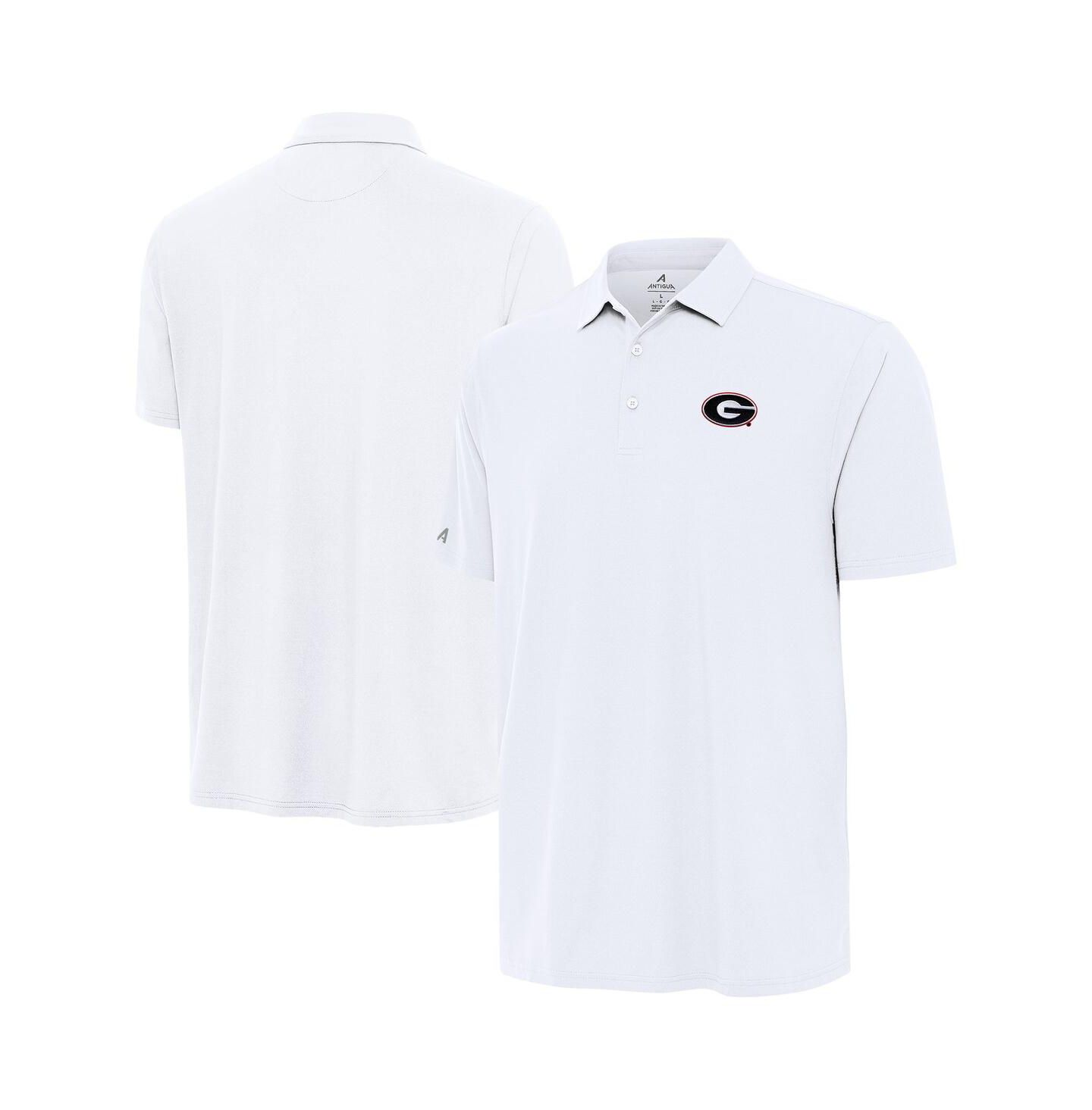 Мужское поло Antigua White Georgia Bulldogs Era Polo Shirt — фото 1