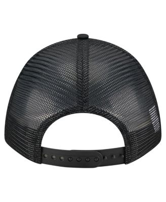 Men's Black Chicago Cubs City Initial 9FORTY A-Frame M-Crown Adjustable Trucker Hat