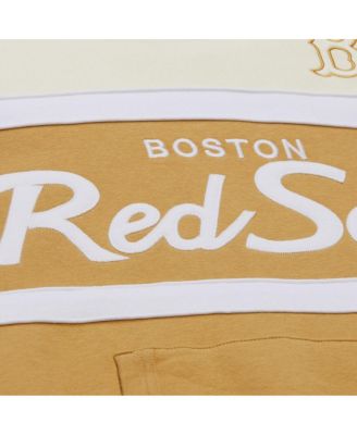 Men's Tan/Cream Boston Red Sox Head Coach Pullover Hoodie