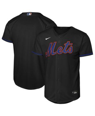 Nike - Big Boys and Girls Black New York Mets Alternate Replica 2.0 Jersey