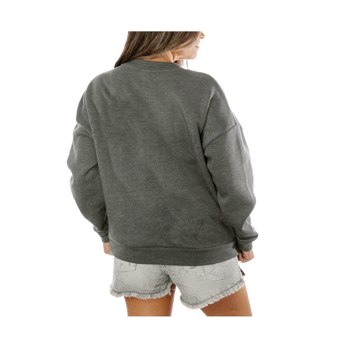 Женская толстовка Gameday Couture Charcoal Arizona Cardinals Long Weekend Premium Fleece Drop Shoulder Pullover — фото 2