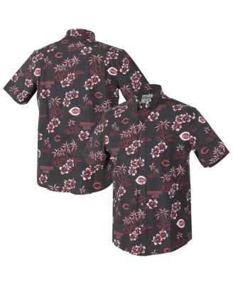Reyn Spooner - Men's Black Cincinnati Reds Kekai Performance Button-Up Top
