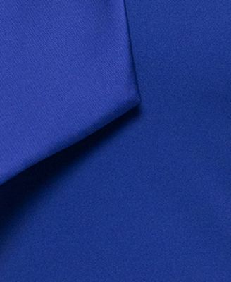 Petites Scuba Crepe High-Neck Long Dress