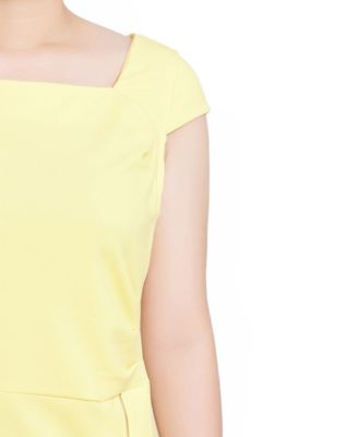 Petite Cap Sleeve Exposed Zipper Dress