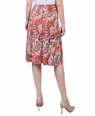 Petite Wide Waisted Knee Length Skirt