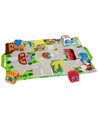 Melissa & Doug Take-Along Town Play Mat- 9 Vehicles - With Storage Bag