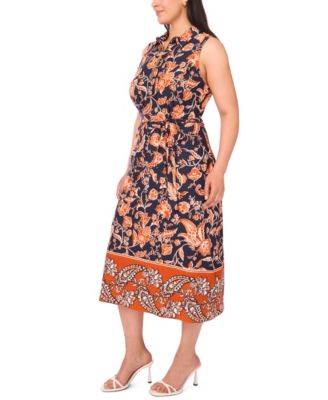 Plus Size Sleeveless Jersey Midi Dress