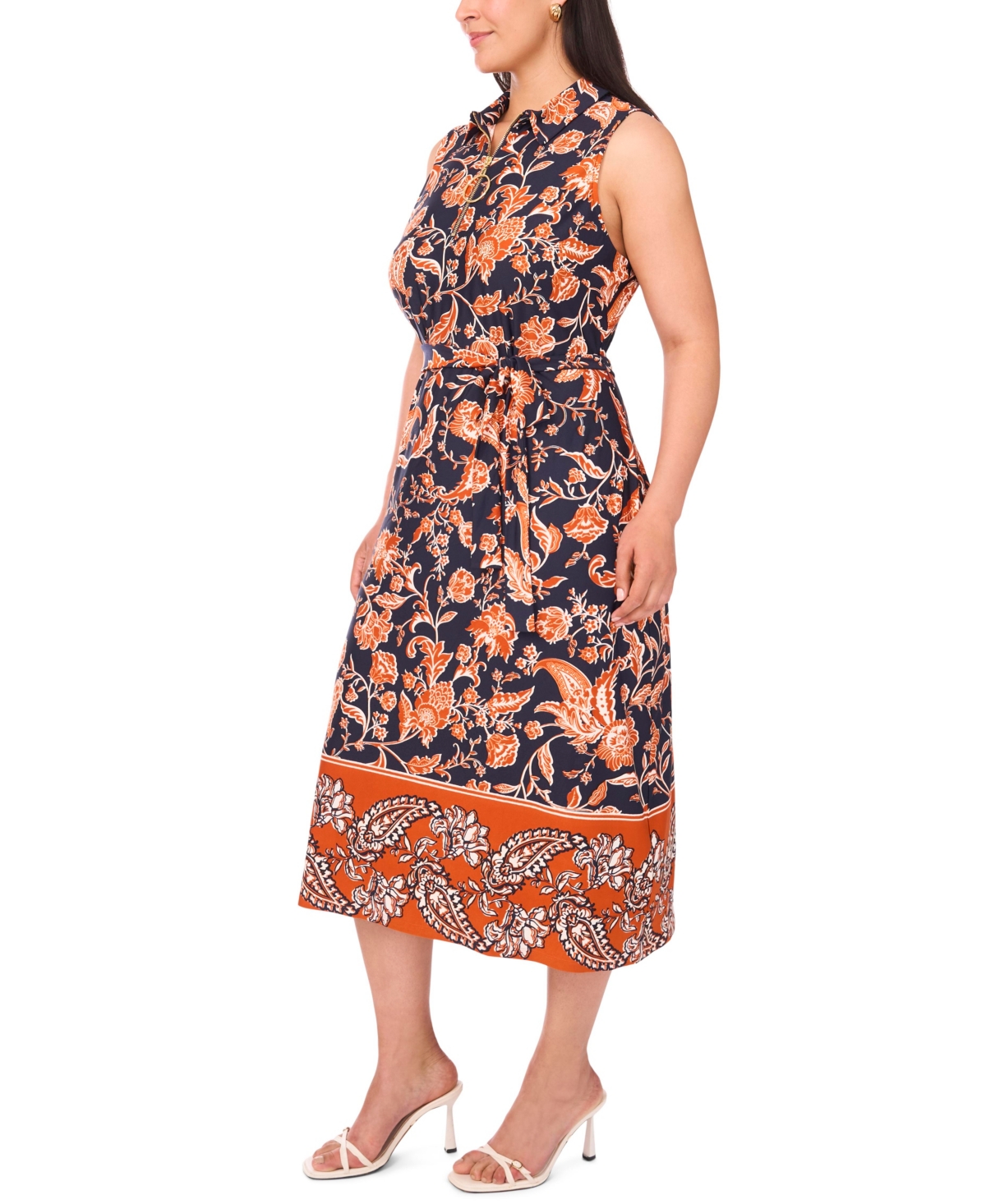 Msk Plus Size Sleeveless Jersey Midi Dress