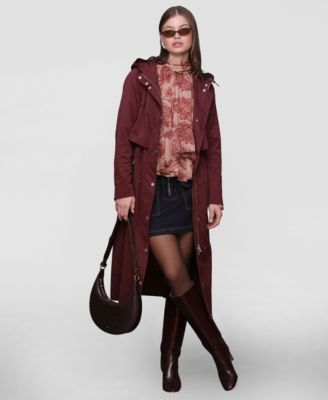 Women's Hooded Canvas Maxi Coat