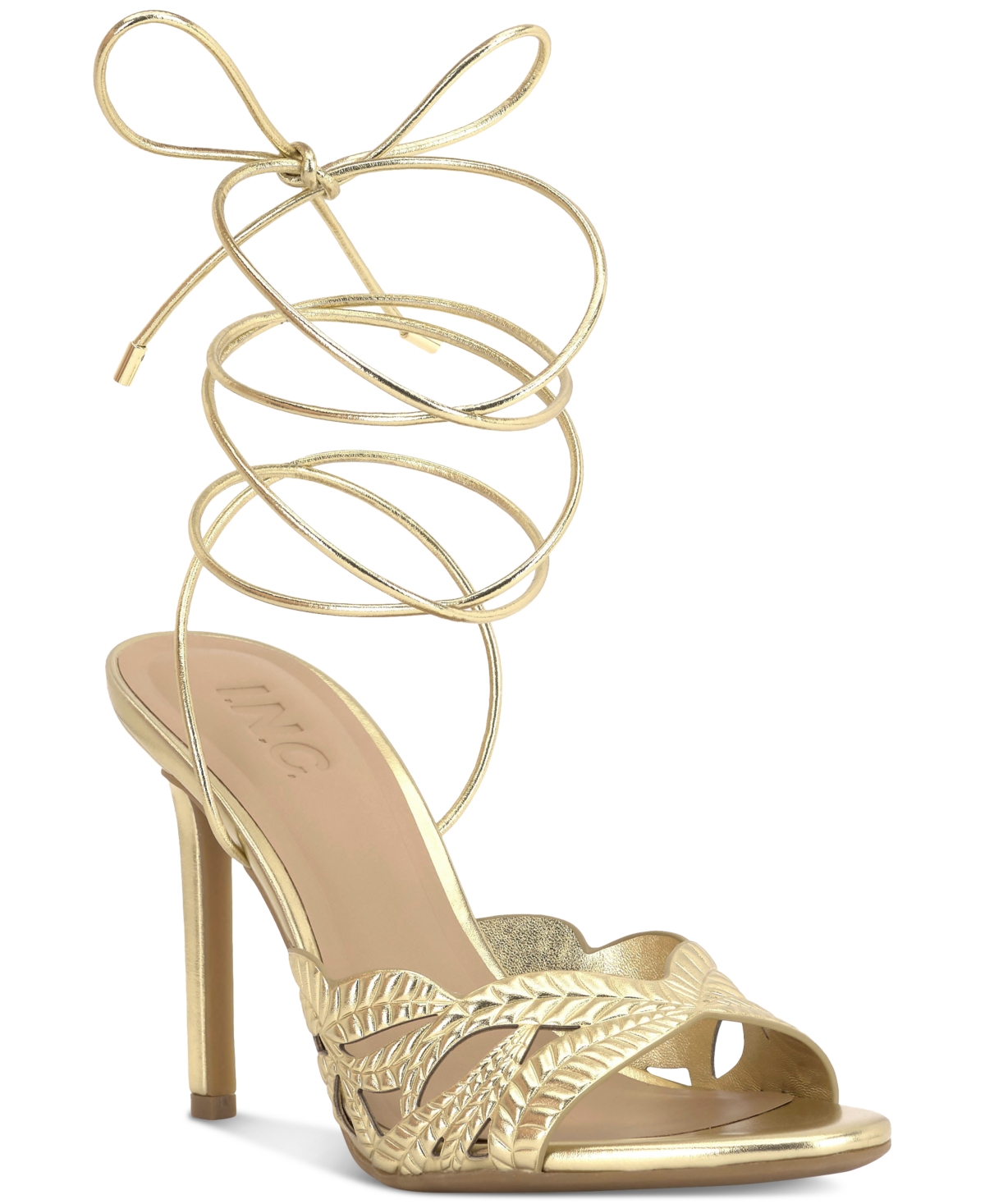 Women's Hassana Strappy Lace-Up Dress Sandals, Exclusively at Macy's - White