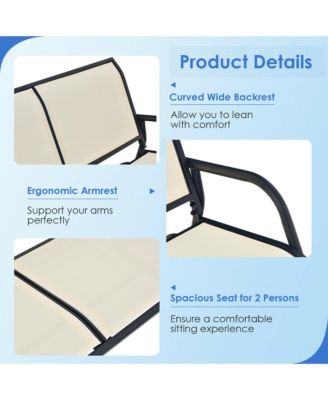 Patio Swing Glider Bench Loveseat Rocking Chair Backyard Poolside