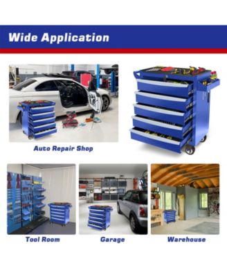 5-Drawer Rolling Metal Tool Chest with Wheels and Lock