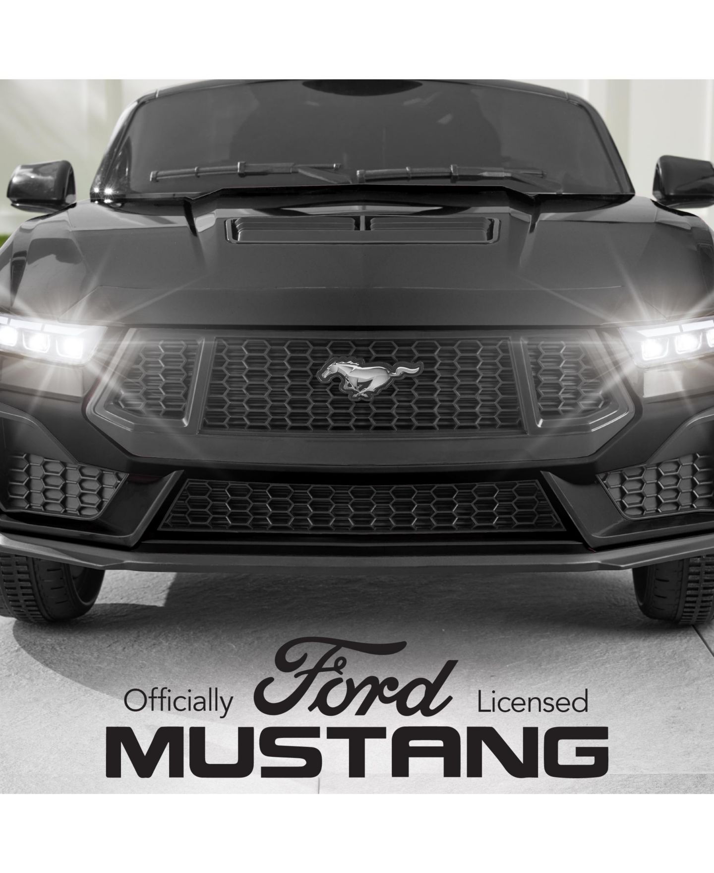 Детская игрушка Best Choice Products Ford Mustang 42"L Electric Ride-On Car with Remote Control & LED Lights, 66 lbs. Capacity, Ages 3+, цвет: Чёрный — фото 2