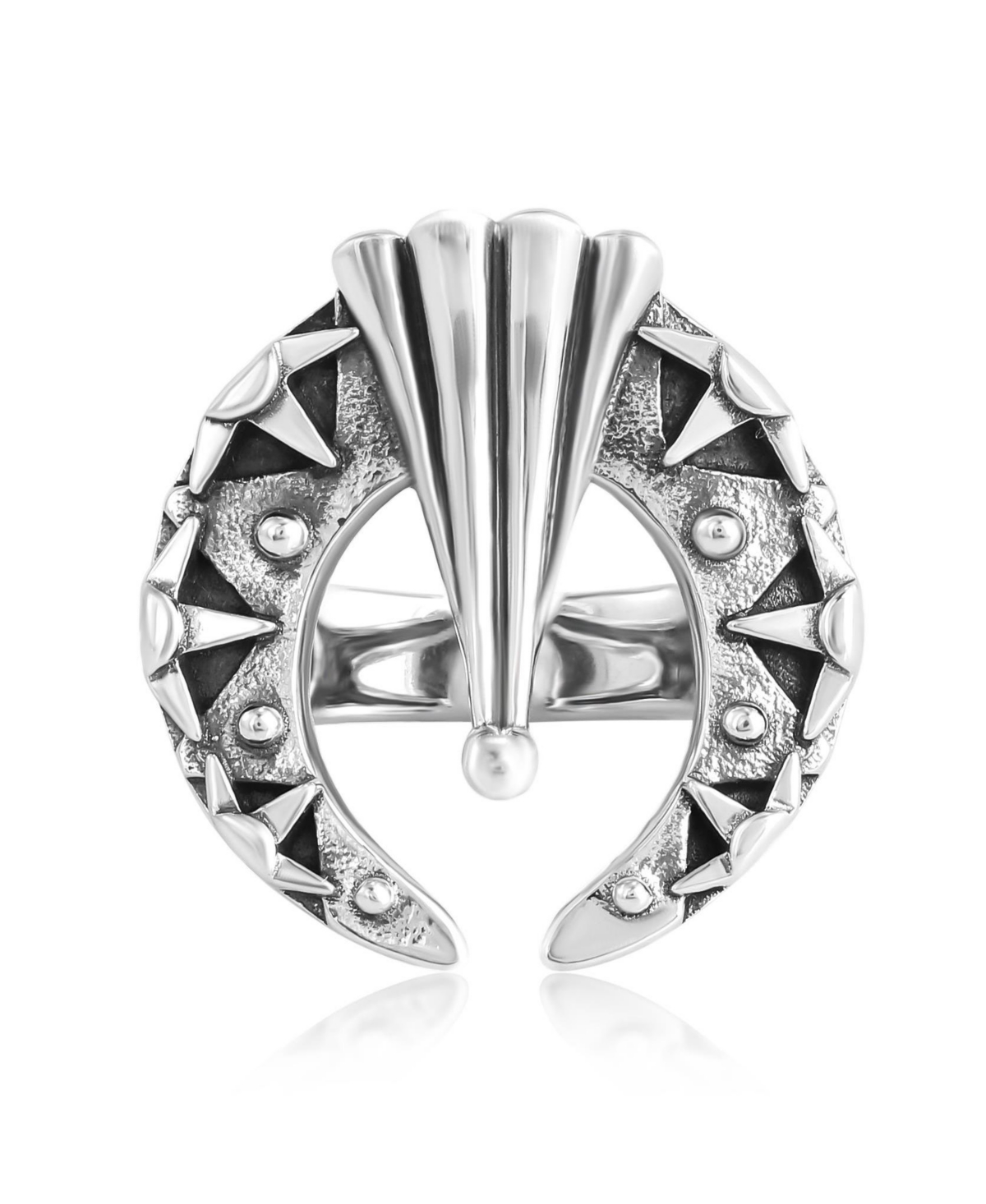 Sterling Silver Fritz Casuse Textured Naja Ring, Size 6