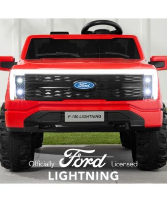 Kids 24V Ride On Truck Officially Licensed Ford Lightning w/ Remote, LED Lights, 2 Speeds