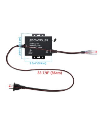 DEL-CON01 2 Pack Controller with 23-Key Remote for Neon Lights Models DEL-D50W, DEL-D100W