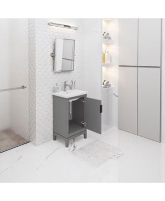 Elsa 20.5 in. W x 16 in. D Bath Vanity in Cashmere Grey with Ceramics Vanity Top in White with White Basin
