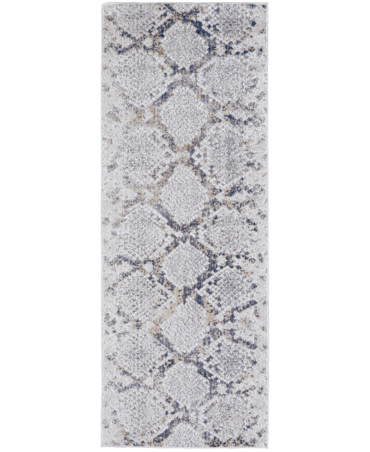 Feizy Laina 39gif 3'x8' Runner Area Rug In Gray