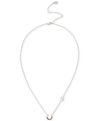 Sterling Silver Horseshoe Pendant Necklace, 16" + 3" extender