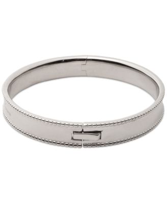 Sterling Silver Logo Script Bangle Bracelet