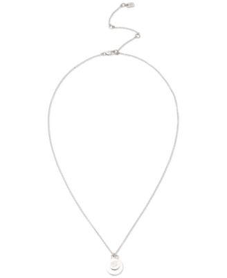 Sterling Silver Logo Pendant Necklace, 16" + 3" extender