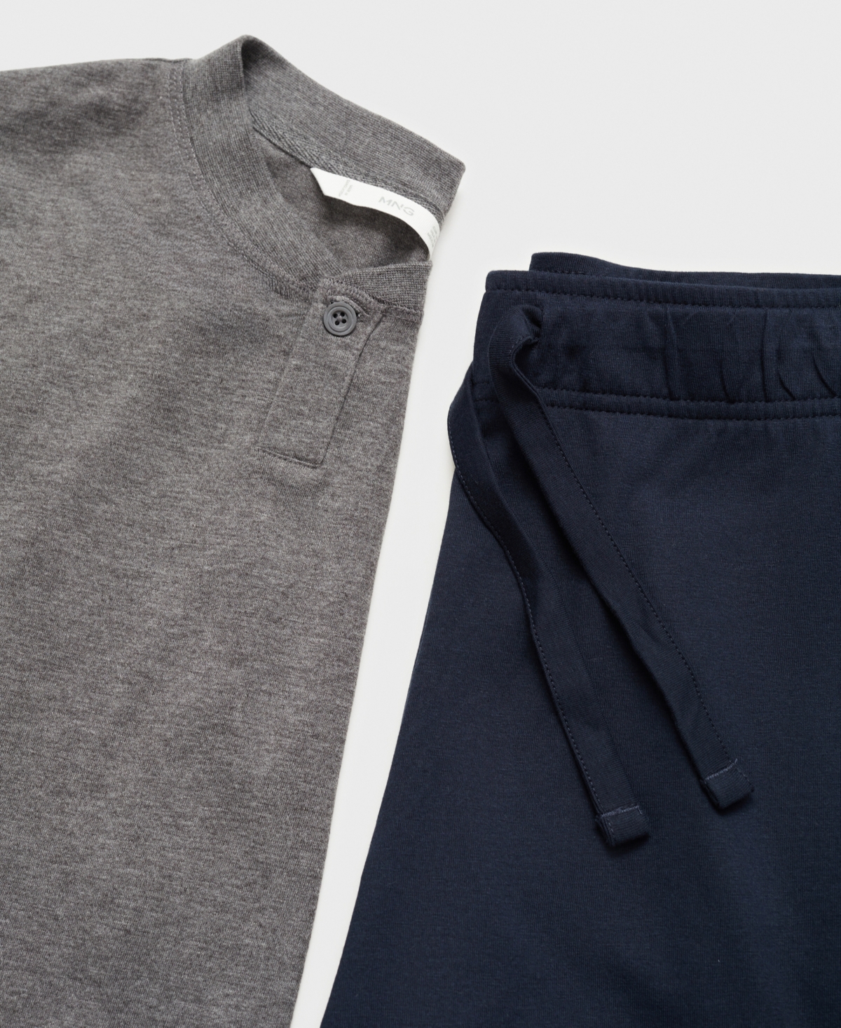 Mango Men's Cotton T-shirt And Pant Pajama Set In Gray