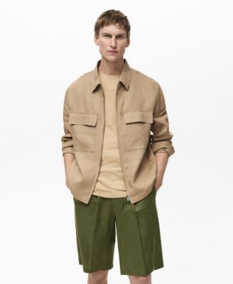 MANGO - Men's Linen Pockets Jacket