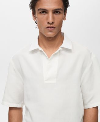 Men's Lyocell Linen Regular-Fit Polo Shirt