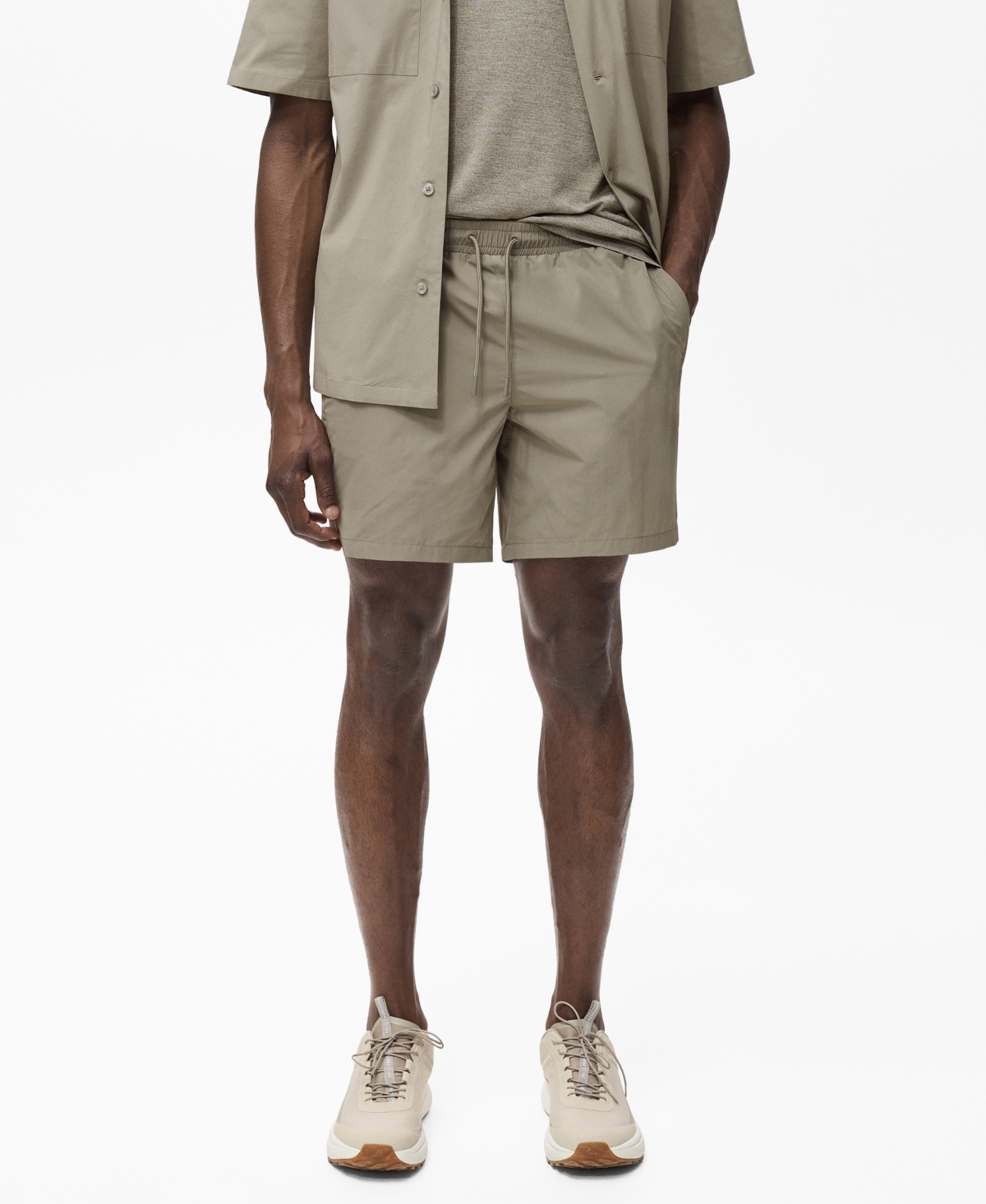 Men's Zip Pockets Swimsuit - Khaki