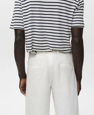 Men's Interior Elastic Strip Cotton Bermuda Shorts