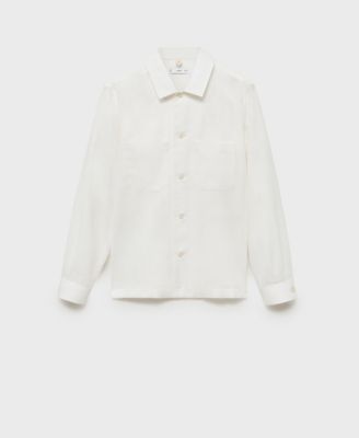 Men's Pockets Linen Overshirt