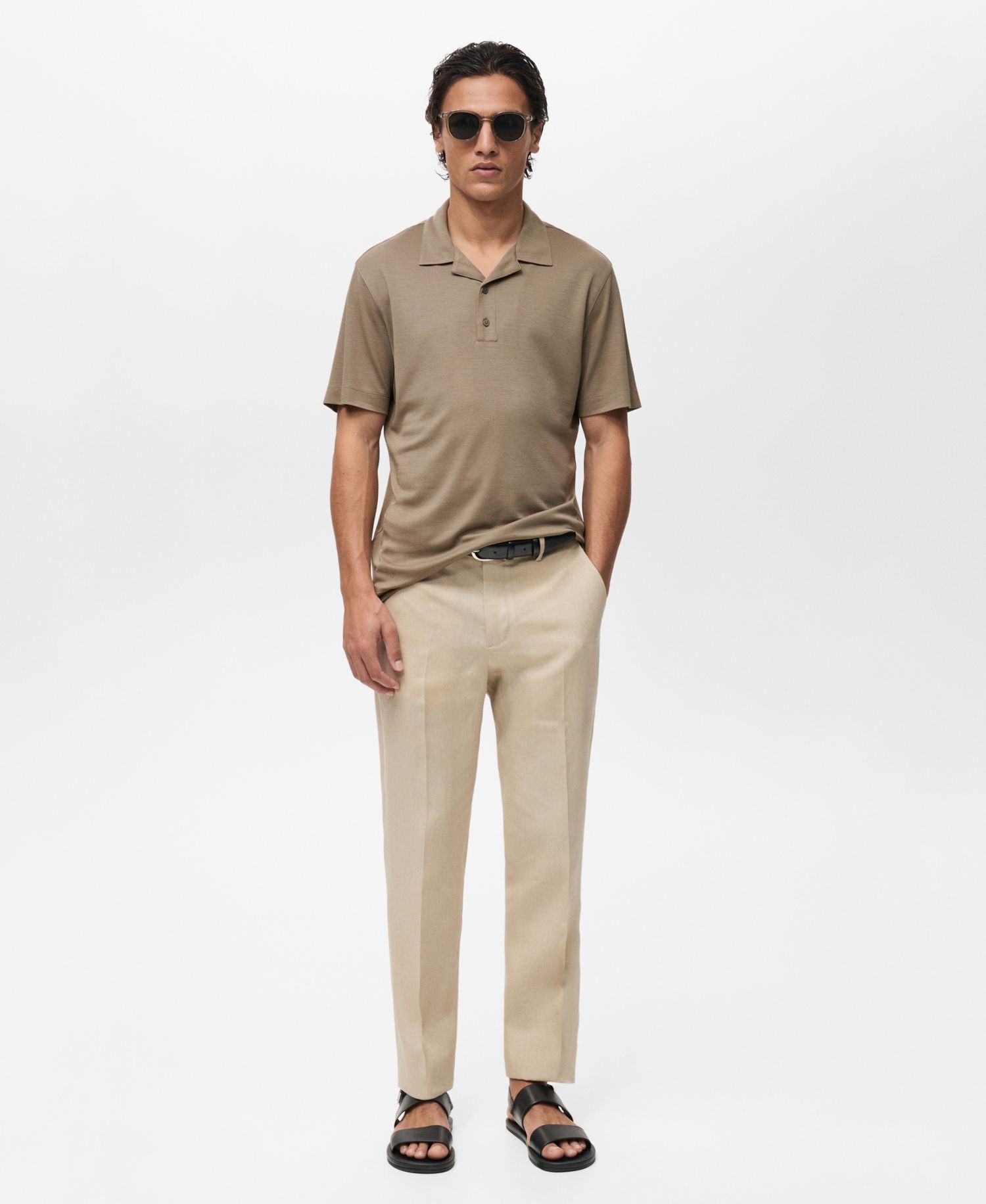 Men's Bowling Collar Lyocell Polo Shirt