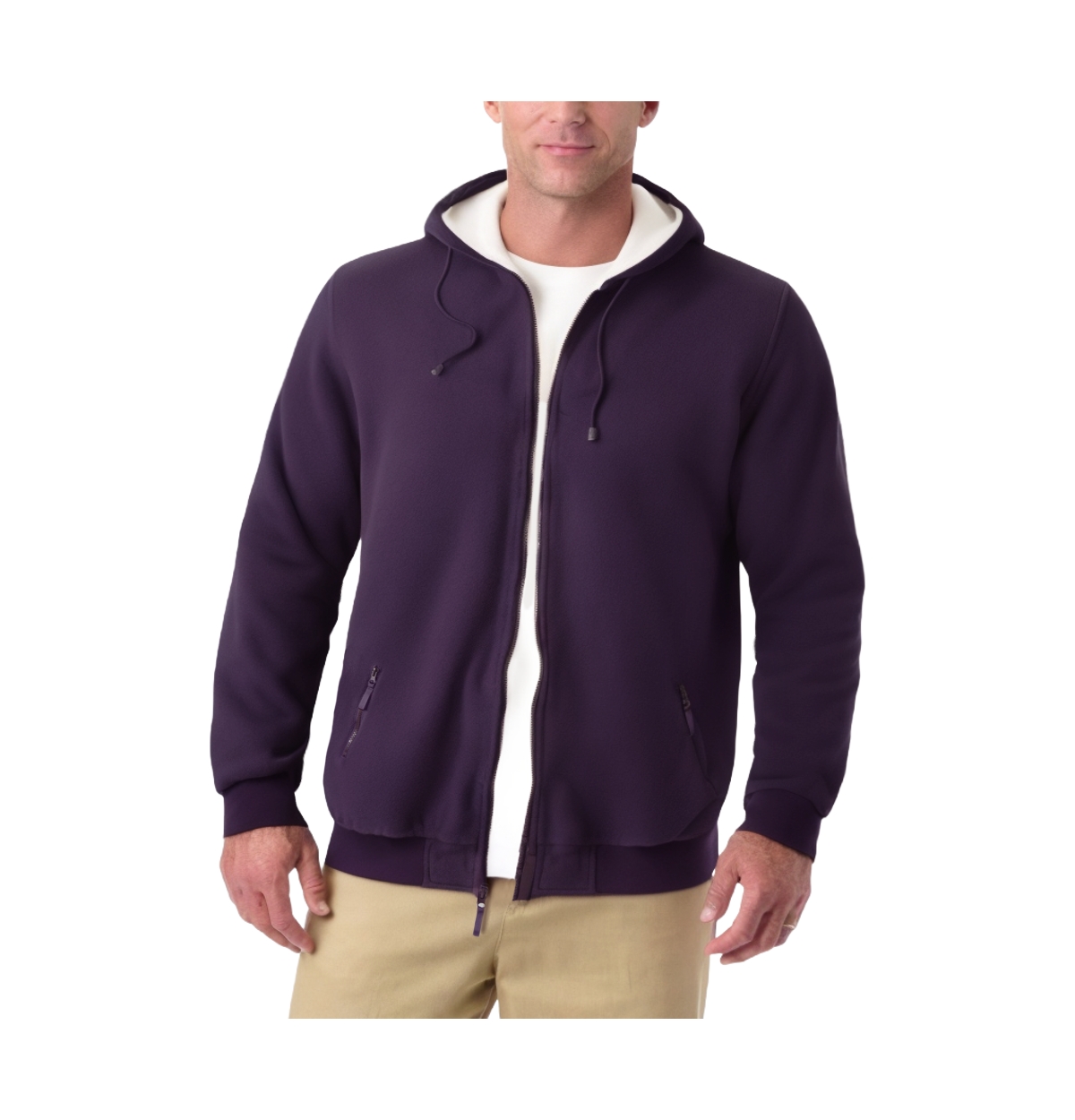 Big & Tall Explorer Plush Fleece Hoodie - Blackberry